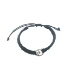 Black Braided Cord Bracelet