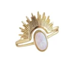 Moonstone Sunburst Ring