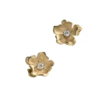 Gold Floral Stud Earrings