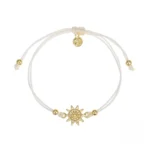 Sun Charm Adjustable Cord Bracelet