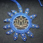 Blue Lotus Macramé Statement Necklace