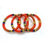 Traditional Multicolor Thread-Wrapped Bangle Set (Set of 4)